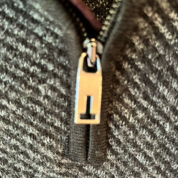 EUC Ted Baker London 1/4 zip crew neck wool blnd long sleeve black/white sweater - Picture 6 of 13